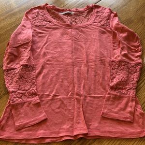 Maurices long sleeve tee coral size medium